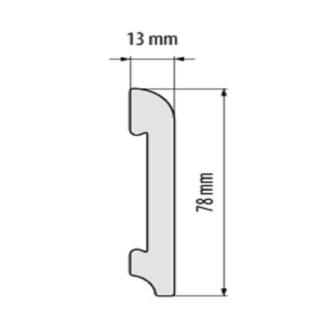 Podlahová lišta  Elegance LPC-11-101 biela matná,2