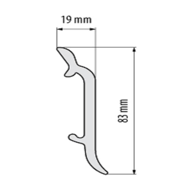 Podlahová lišta  Elegance LPC-16-T101 biela satin,2