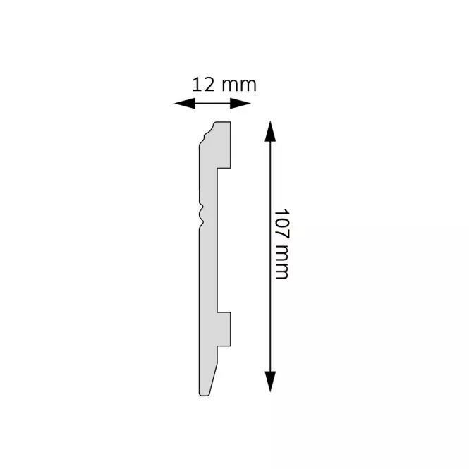 Podlahová lišta  Elegance LPC-18-T101 biela satin,2