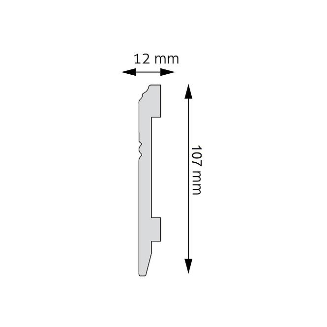 Podlahová lišta  Elegance LPC-18-T101 biela satin,2