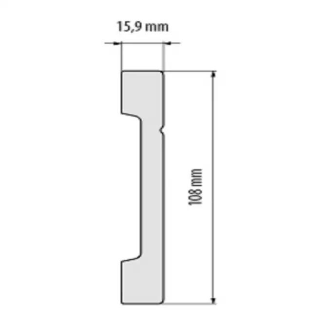 Podlahová lišta  Elegance LPC-20-101 biela matná