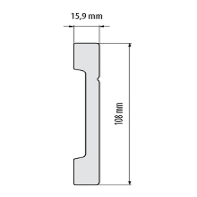 Podlahová lišta  Elegance LPC-20-101 biela matná