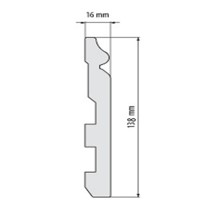 Podlahová lišta  Elegance LPC-24-T101 biely satin,2