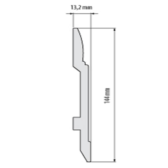 Podlahová lišta  Elegance LPC-25-T101 biely satin