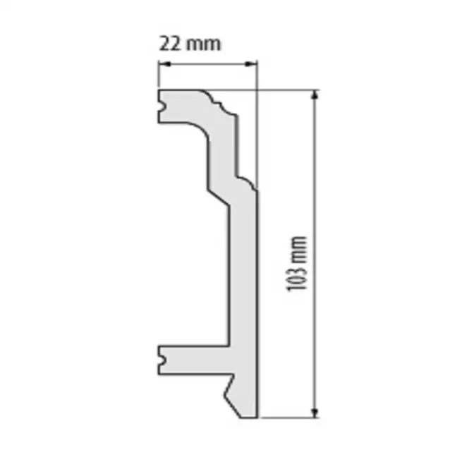 Podlahová lišta  Elegance LPC-26-T101 biela satin