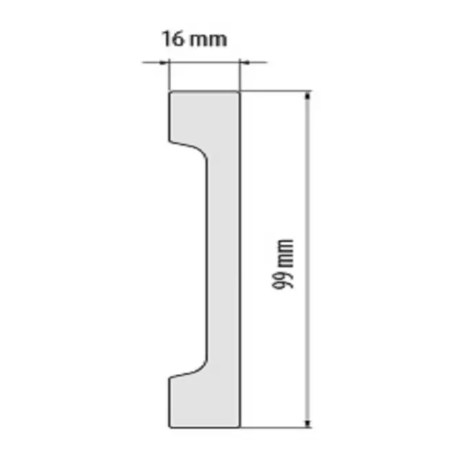 Podlahová lišta  Elegance LPC-29-101 biela matná,2
