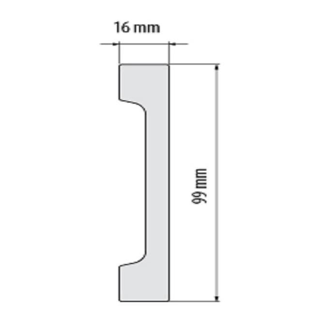 Podlahová lišta  Elegance LPC-29-T101 biela satin