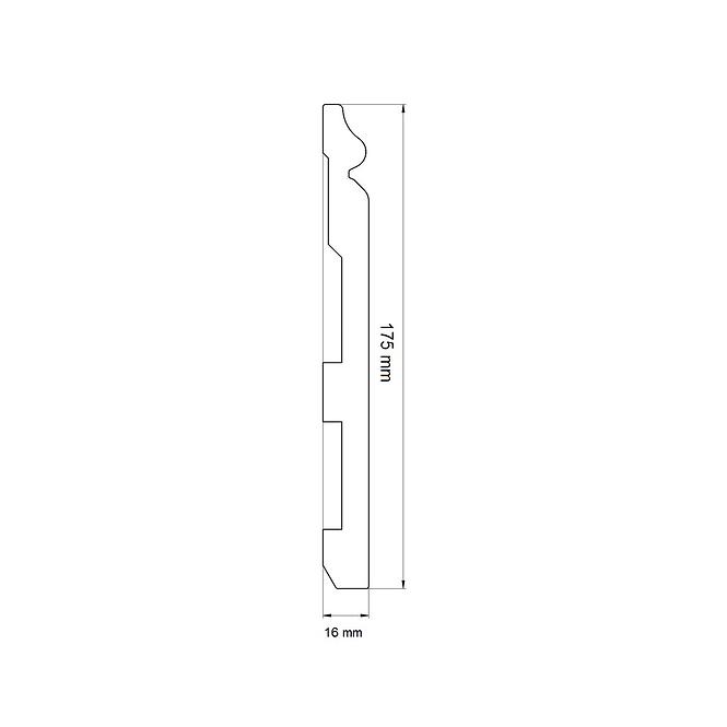 Podlahová lišta  Elegance LPC-33-T101 biely satin,2