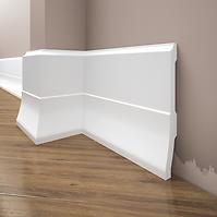 Podlahová lišta  Elegance LPC-35-T101 biely satin