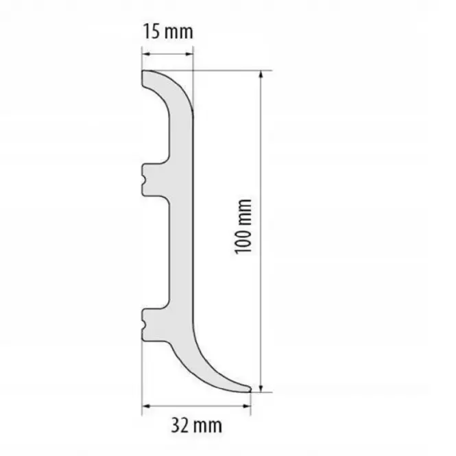 Podlahová lišta  Elegance LPC-40-T101 biely satin,2