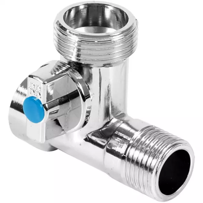 Ventil guľový uhlový trojcestný – remer 1/2˝ x 1/2˝ x 3/4˝ 