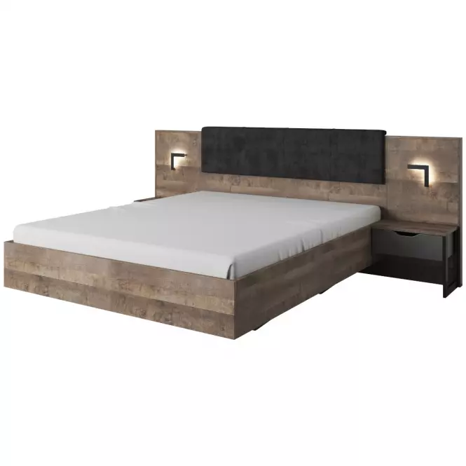 Nočné stolíky s osvetlením Arden dub sand grande/matera,2