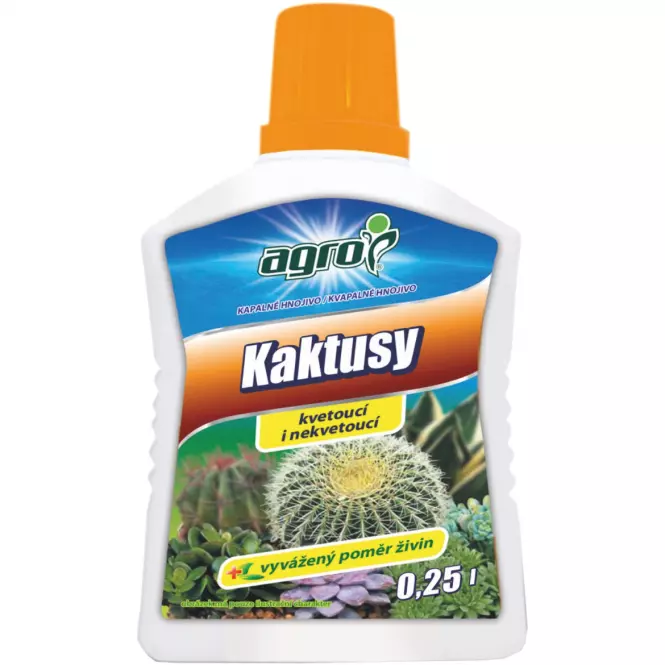 Kvapalné hnojivo kaktusy 0,25 l Agro