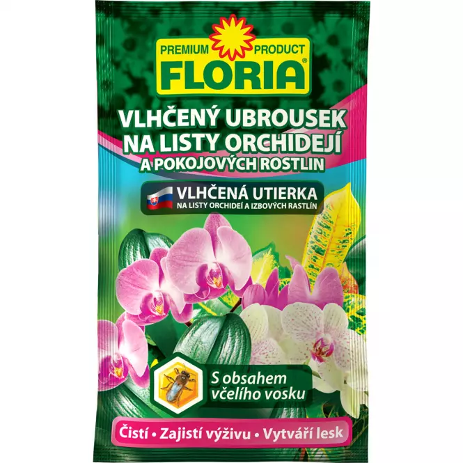 Floria vlhčené obrúsky na orchidey a izbové rastliny