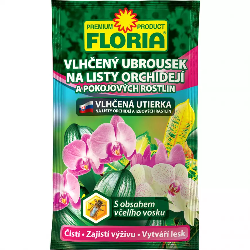Floria vlhčené obrúsky na orchidey a izbové rastliny