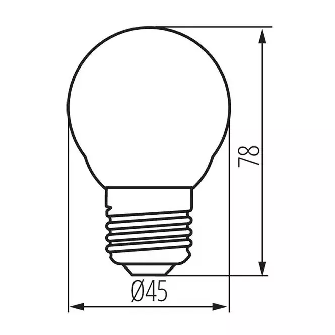 Žiarovka LED QTEC G45 5W E27 4200K,2
