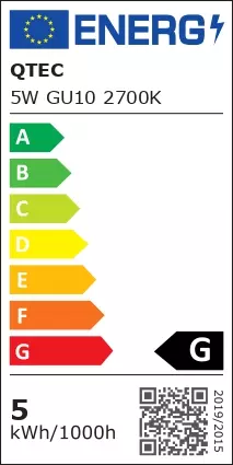 Žiarovka LED QTEC GU10 5W 2700K,4