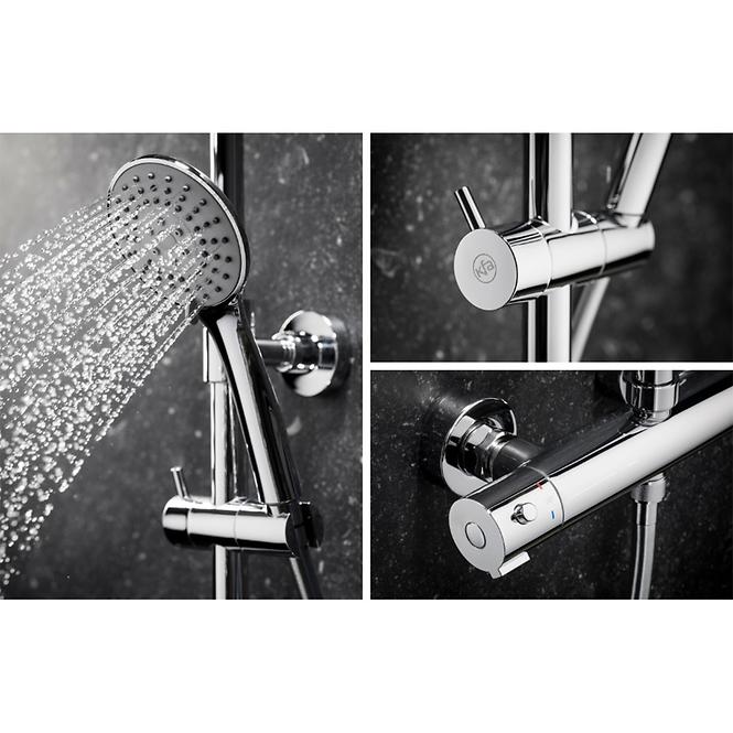 Moza sprchovy system s funkcia dažďovej sprchy s termostatickým miešačom