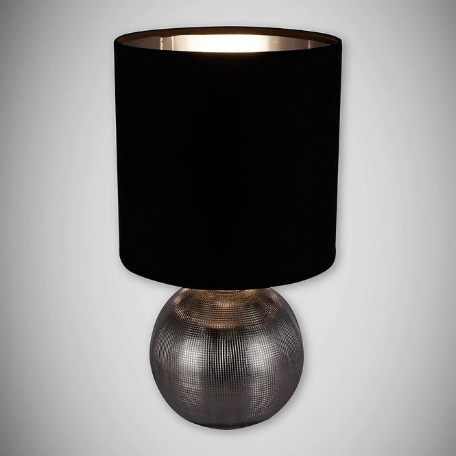 Stolná lampa Perlo E14 strieborná / čierna 03290 LB