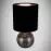 Stolná lampa Perlo E14 strieborná / čierna 03290 LB