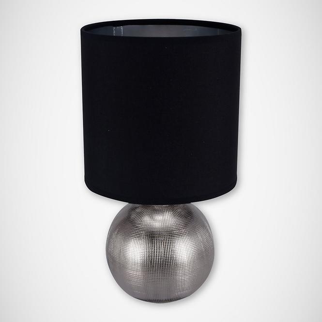 Stolná lampa Perlo E14 strieborná / čierna 03290 LB