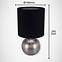 Stolná lampa Perlo E14 strieborná / čierna 03290 LB,3