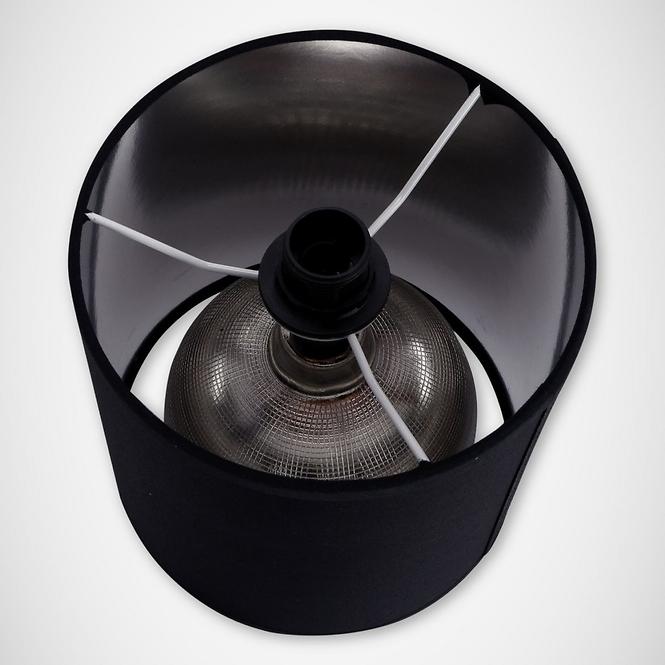 Stolná lampa Perlo E14 strieborná / čierna 03290 LB