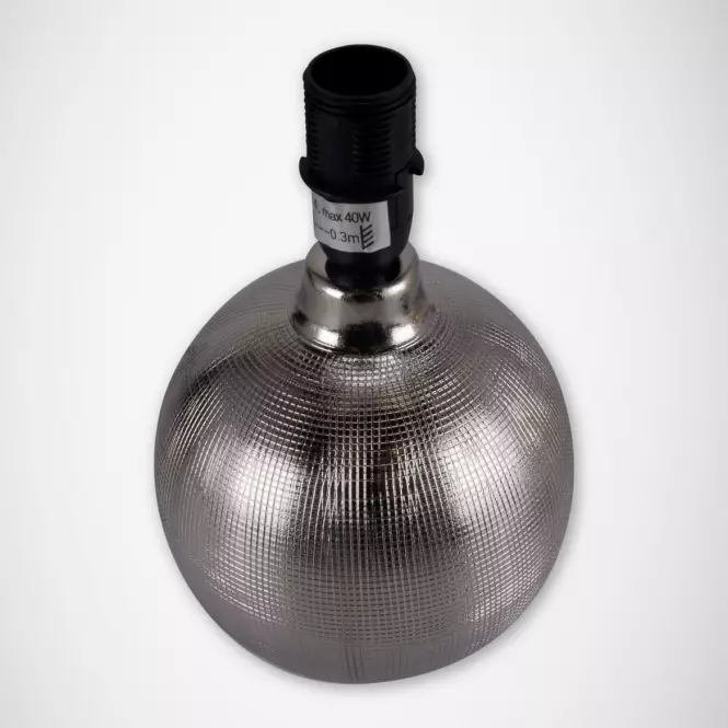 Stolná lampa Perlo E14 strieborná / čierna 03290 LB,6