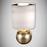 Stolná lampa Perlo E14 zlato/biely 03291 LB