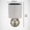 Stolná lampa Perlo E14 zlato/biely 03291 LB,3