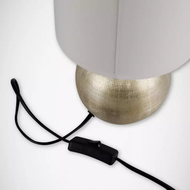 Stolná lampa Perlo E14 zlato/biely 03291 LB,4