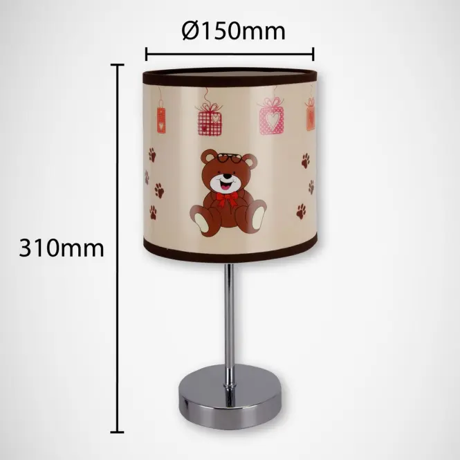 Stolná lampa Nuka E14 hnedá 0365 LB