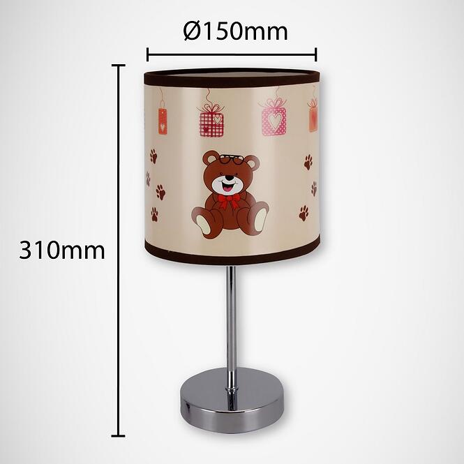 Stolná lampa Nuka E14 hnedá 0365 LB