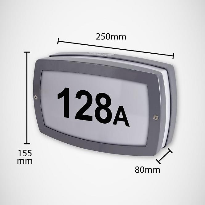 Nástenné svietidlo Solina LED 8W sivé 0368 K1