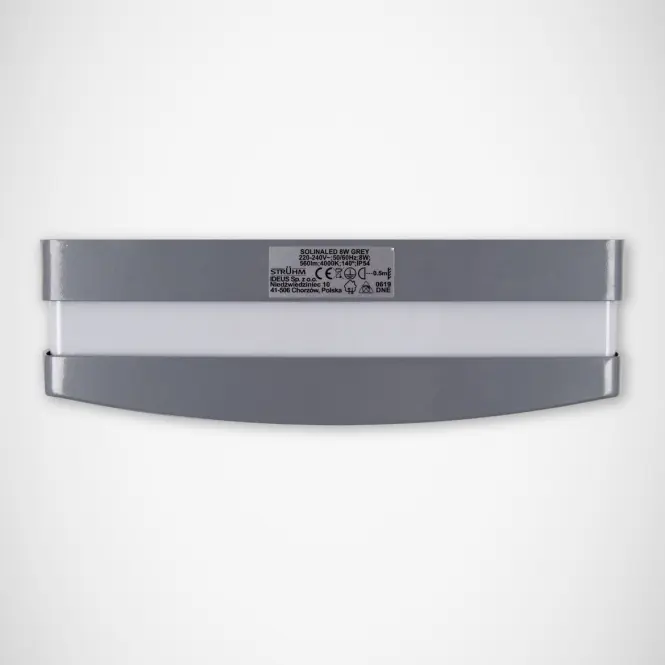 Nástenné svietidlo Solina LED 8W sivé 0368 K1,5