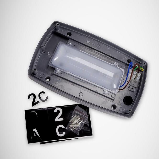 Nástenné svietidlo Solina LED 8W sivé 0368 K1