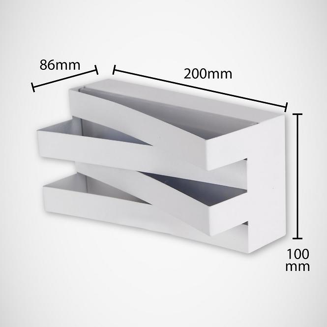 Nástenné svietidlo Alpen LED 12W biely 4000K 0372 K1