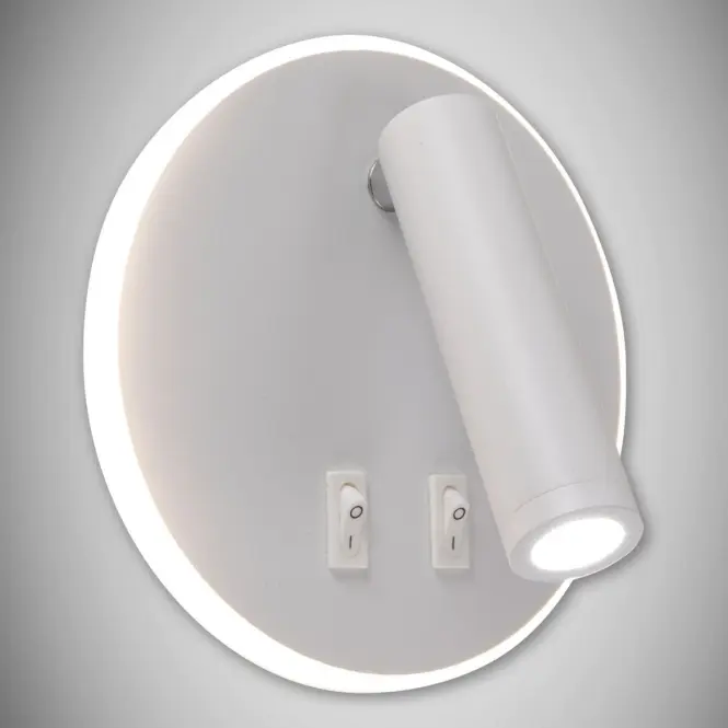 Nástenné bodové  svietidlo Otello LED C 6 W + 3 W biely 03722 K1
