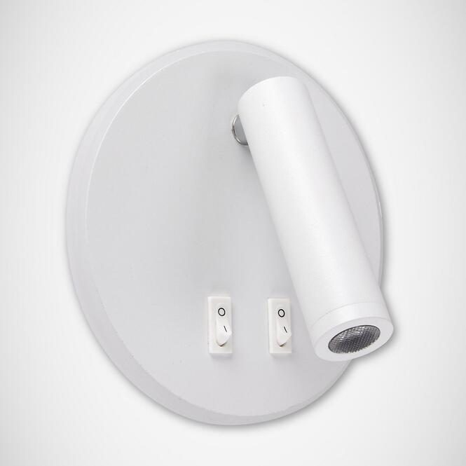 Nástenné bodové  svietidlo Otello LED C 6 W + 3 W biely 03722 K1,2