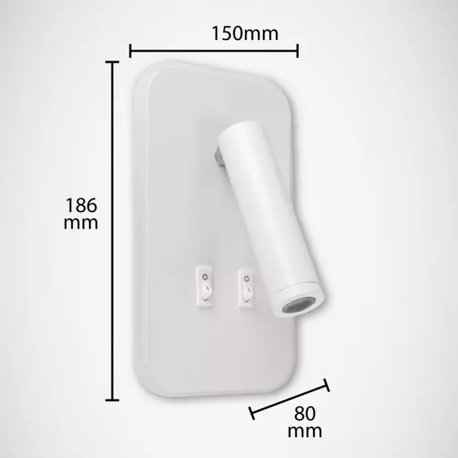 Luster Otello LED D 6W+3W biely 0372 K1