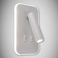 Nástenné bodové svietidlo Otello LED D 6 W + 3 W biele 0372 K1