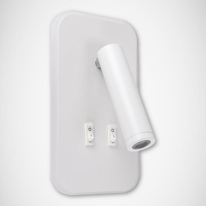 Nástenné bodové svietidlo Otello LED D 6 W + 3 W biele 0372 K1