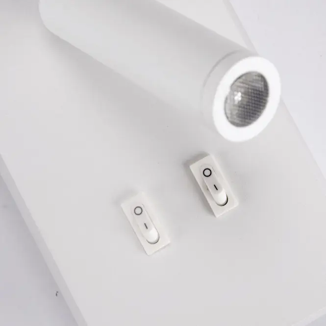 Nástenné bodové svietidlo Otello LED D 6 W + 3 W biele 0372 K1