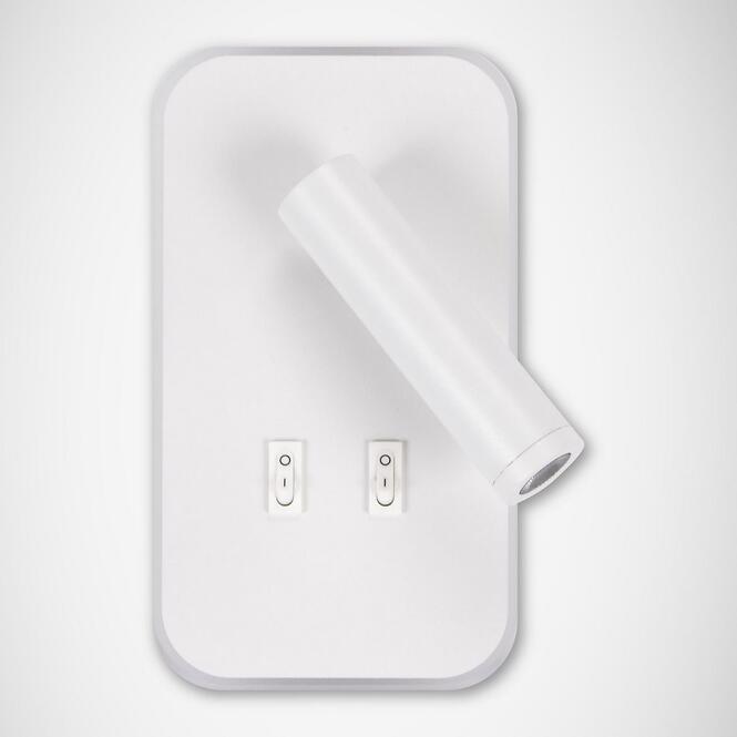 Nástenné bodové svietidlo Otello LED D 6 W + 3 W biele 0372 K1