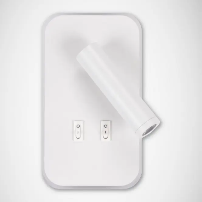 Nástenné bodové svietidlo Otello LED D 6 W + 3 W biele 0372 K1,6
