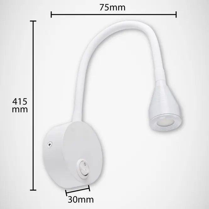 Nástenné bodové svietidlo Pola LED 3,5W biela 4000K 03738 LB,3