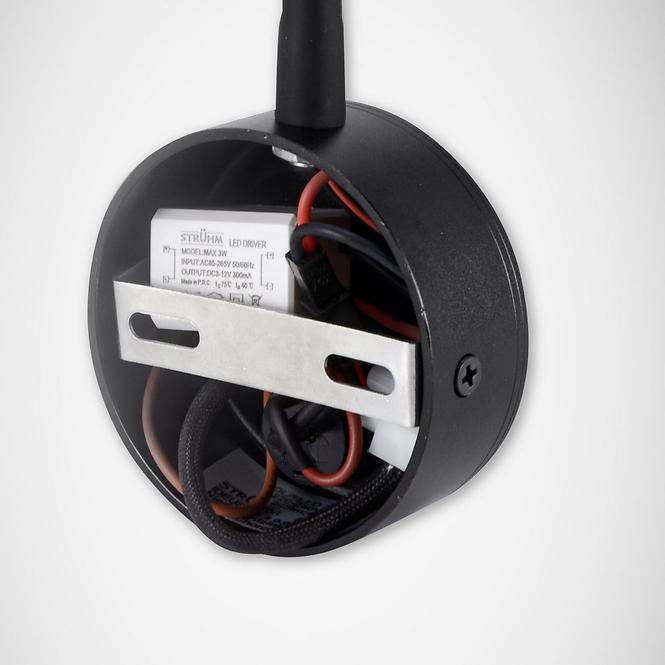 Nástenné bodové  svietidlo Pola LED 3,5W čierna 4000K 03739 LB,6