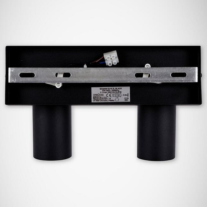 Bodové svietidlo Manam GU10 2L čierna 03764 K2,6