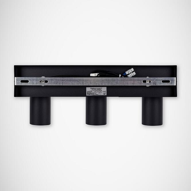 Stropné bodové svietidlo Manam GU10 3L čierne 0376 K3,6