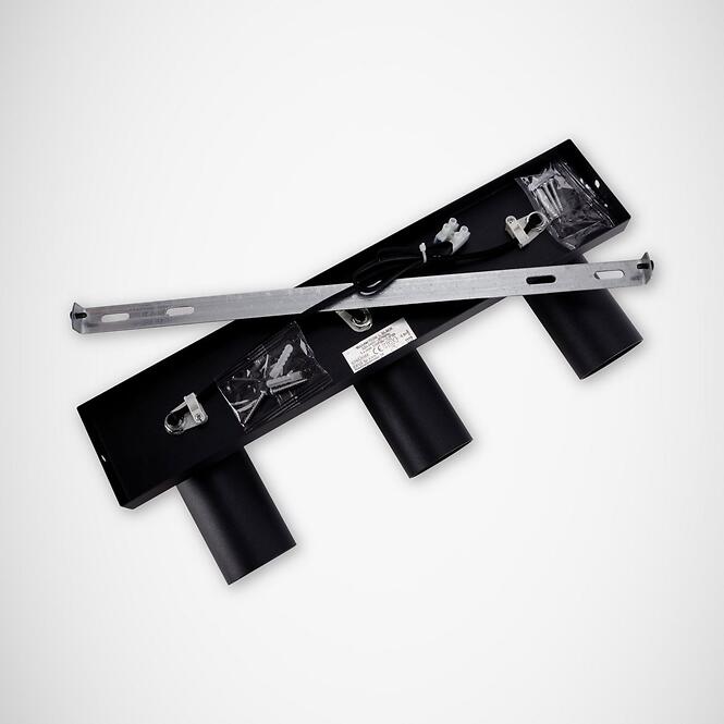 Stropné bodové svietidlo Manam GU10 3L čierne 0376 K3,7